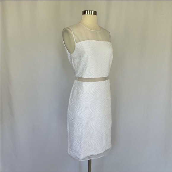 Calvin Klein White Dress with Sheer cutout - Picture 2 of 11